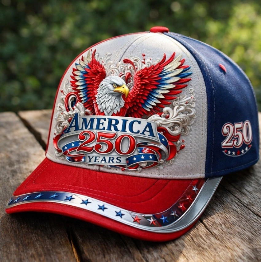 1776-2026 America 250 Patriotic Baseball Cap Adjustable USA Flag Dad Hat