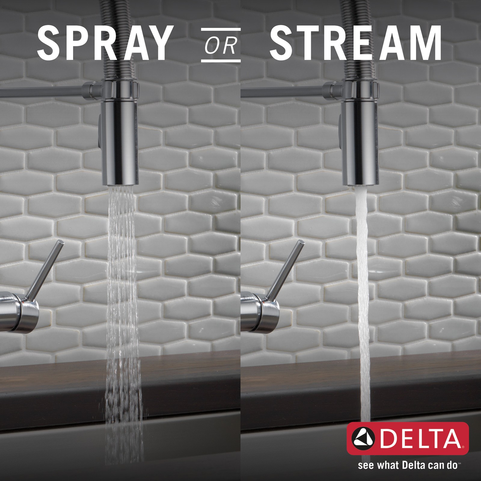 Delta Trinsic Single-Handle Pull-Down Spring Kitchen Faucet - Arctic Stainless