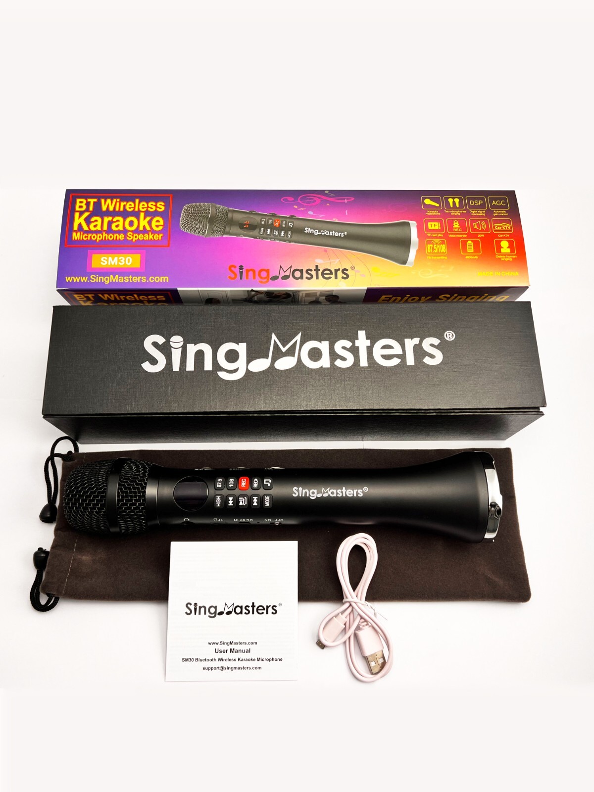 Karaoke Microphone Speaker Wireless Bluetooth Handheld CarPool Mic KTV Speaker