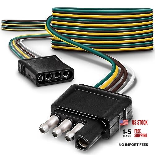 True Mods 4 Pin Flat Trailer Light Wiring Harness Kit [Wishbone-Style] [SAE