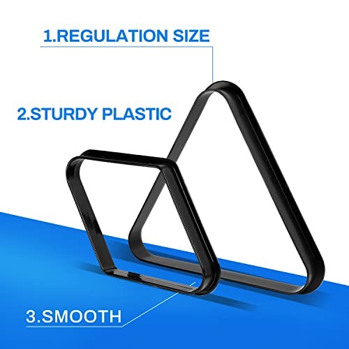 Black Plastic Billiard Pool Ball 8-Ball Triangle Triangle & Diamond Racks