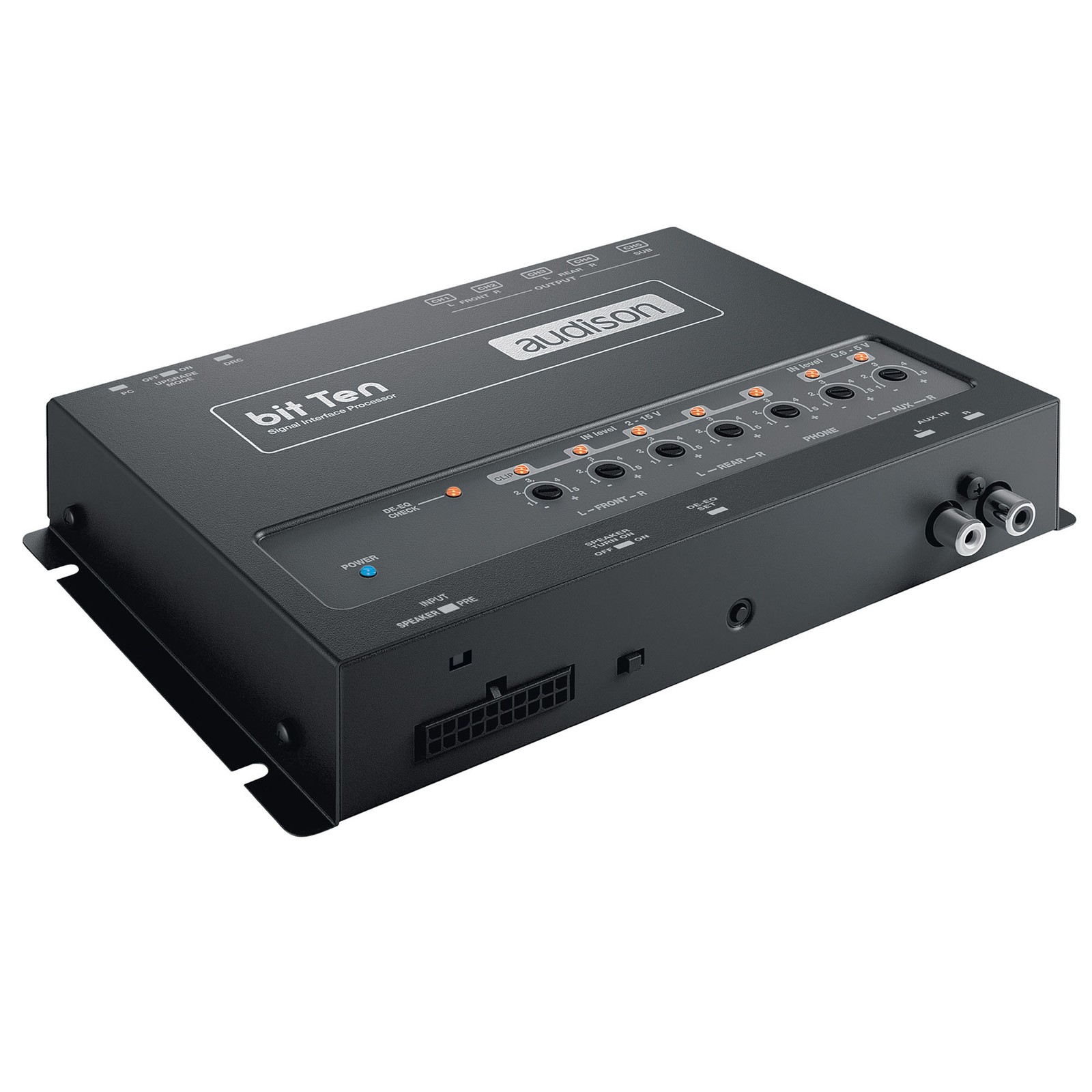 Audison bit Ten Signal Interface Processor w/ 4 Ch In & 5 Out + DRC MP Remote