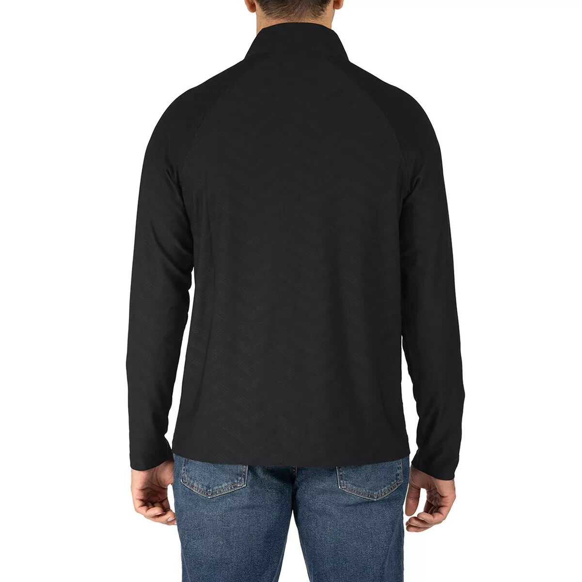 Gerry Men's Active Quarter Zip Regular Fit Top, Black, Size L