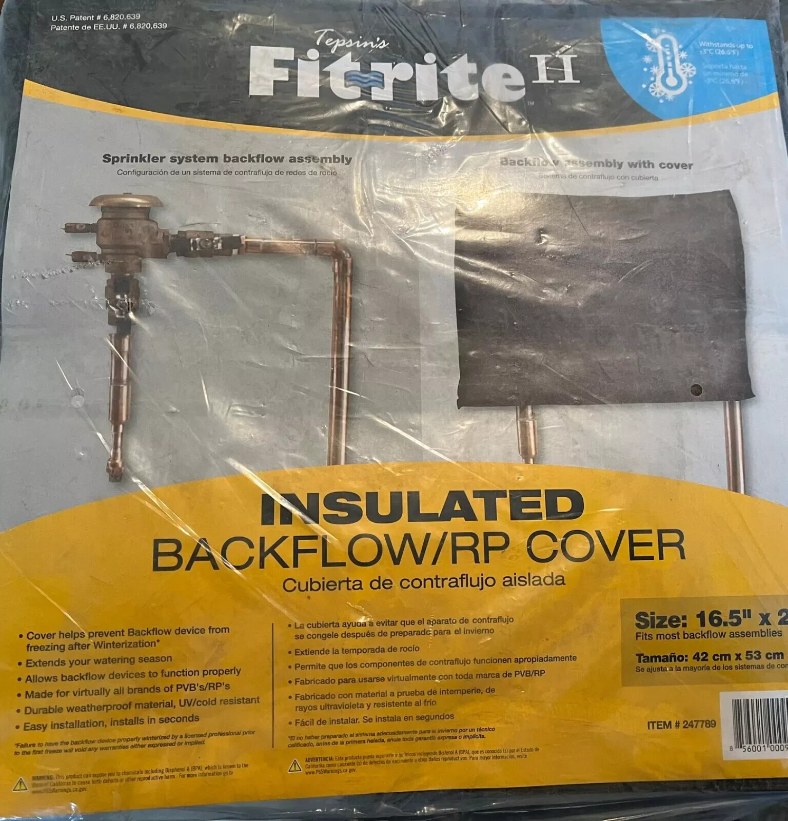 12 PK Tepsin's Fitrite / Fit-Rite 2 Insulated Sprinkler Backflow Valve/RP Cover