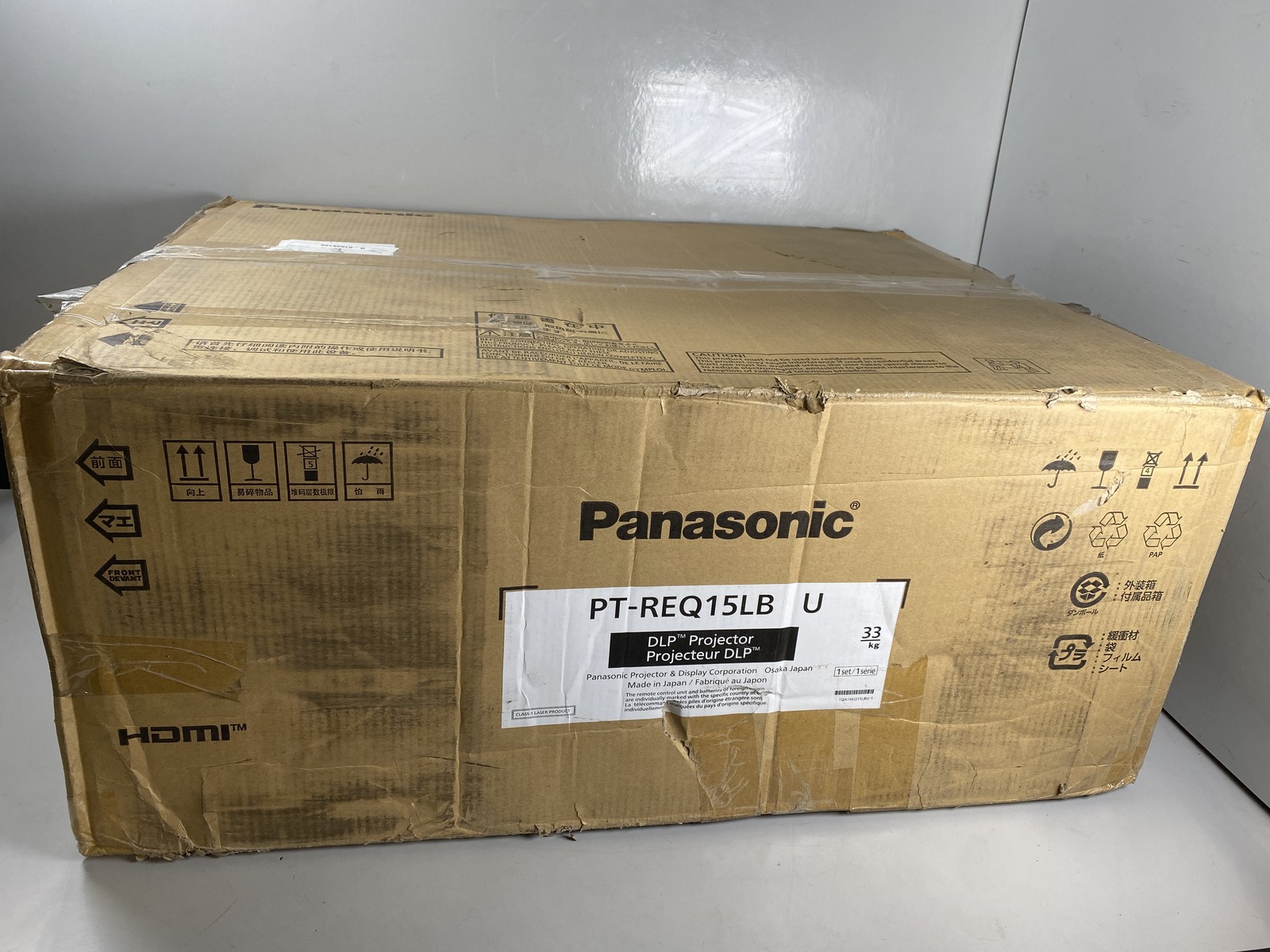 Panasonic PT-REQ15LBU 15-000 Lumen UHD 4K Laser DLP Projector (No Lens) - Black