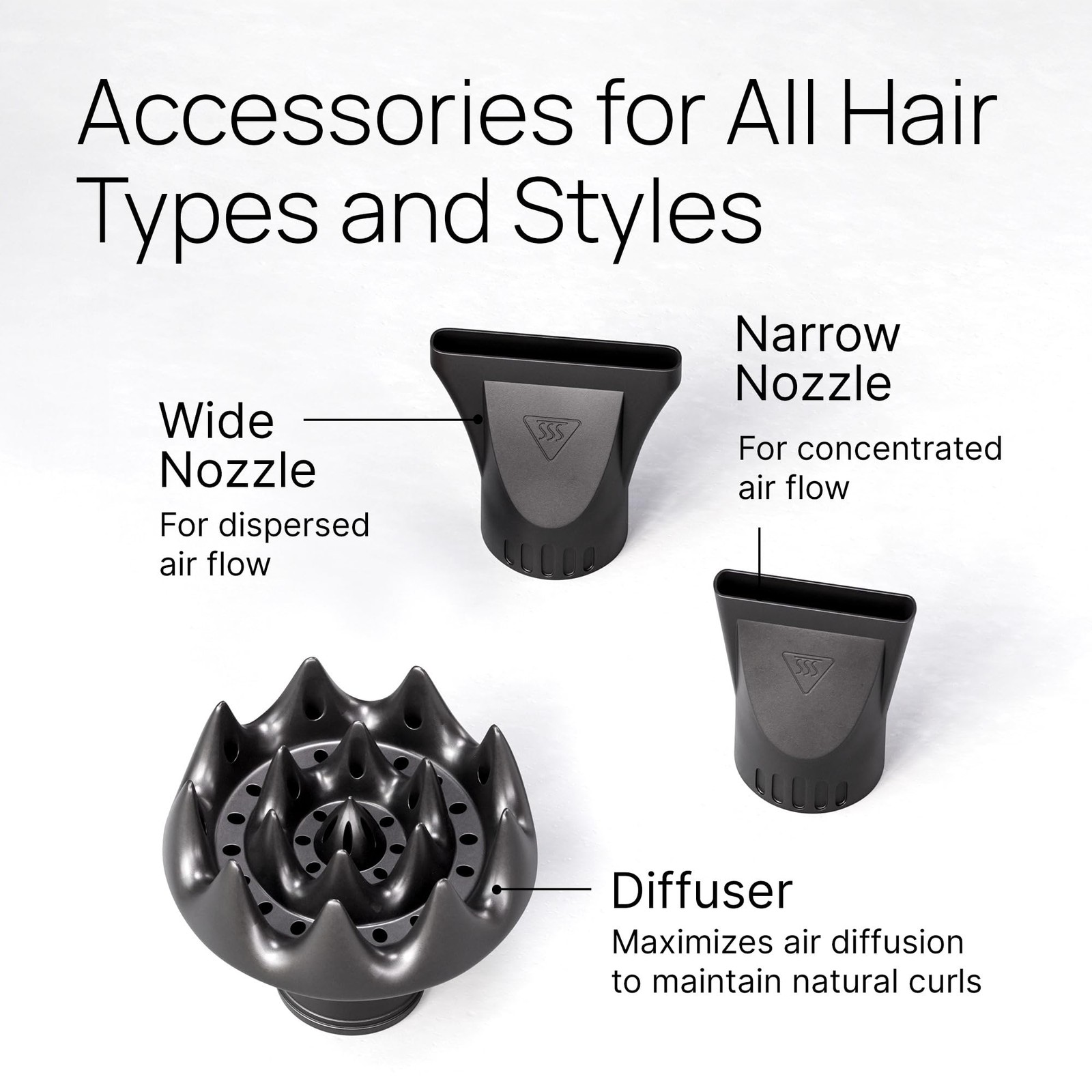 TREZORO Professional 2000W Ionic Hair Dryer with Diffuser for Salon & Home