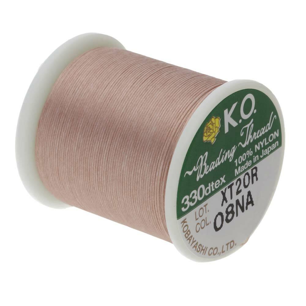 K.O. Beading Thread Natural Japanese Bead Thread 43322 55yd Nylon Waxed KO