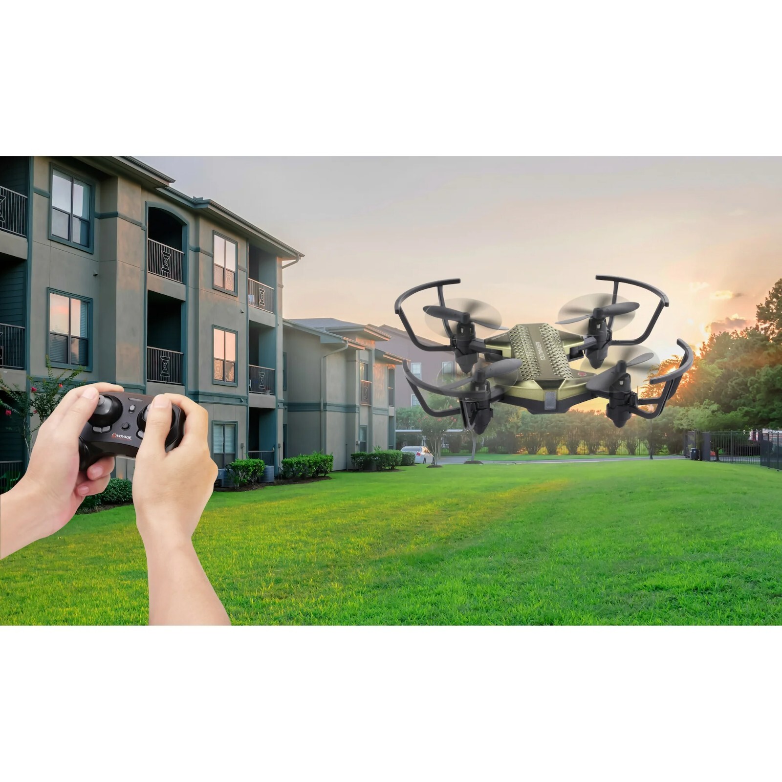 Voyage Aeronautics VA-2080 Compact Micro Drone- Color Green- 4 inches