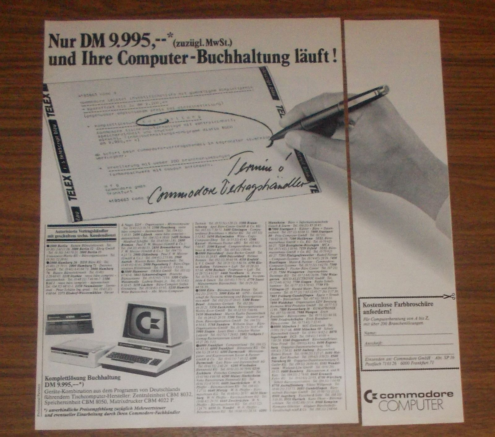 Rare Advertising Commodore CBM 8032 Desktop Computer CBM 8050 Memory Unit 1982