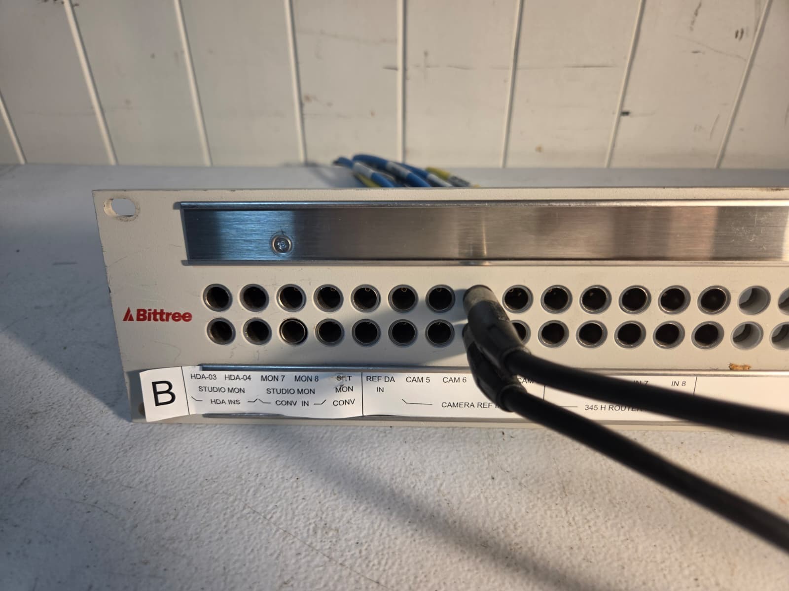 Bittree 64 Point BNC Video Patch Panel Broadcast TV Studio Patchbay w/Cables