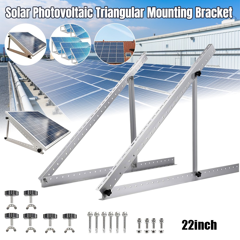 Solar Panel Tilt Mount Brackets for Roof RV Boat and Off-Grid Adjustable Angle