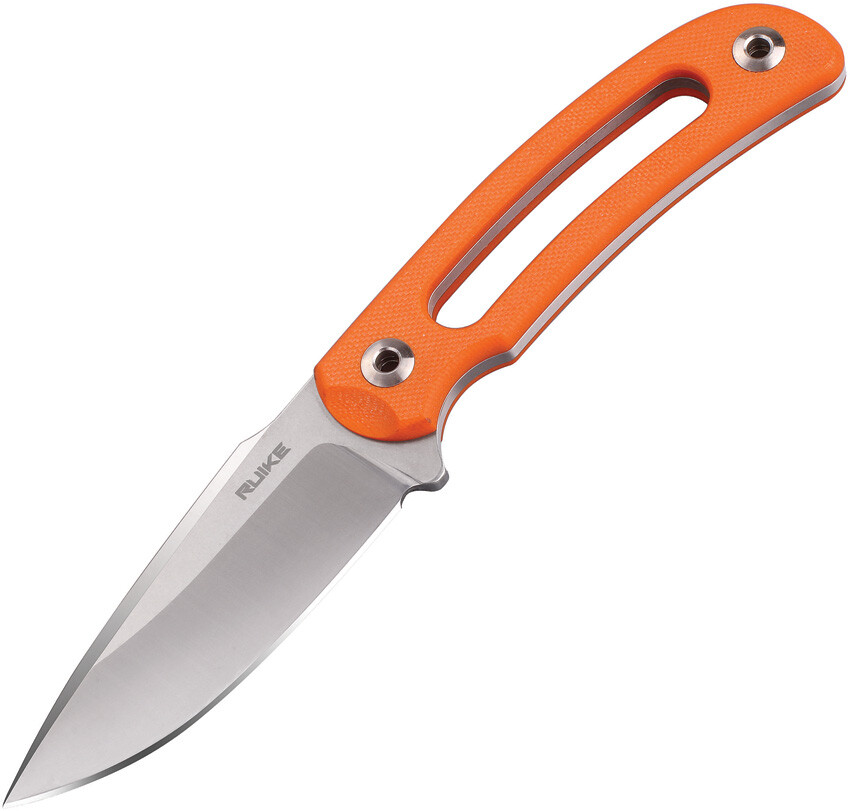 Ruike Hornet F815 Orange G10 Hollowed Stainless Fixed Knife + Sheath F815J