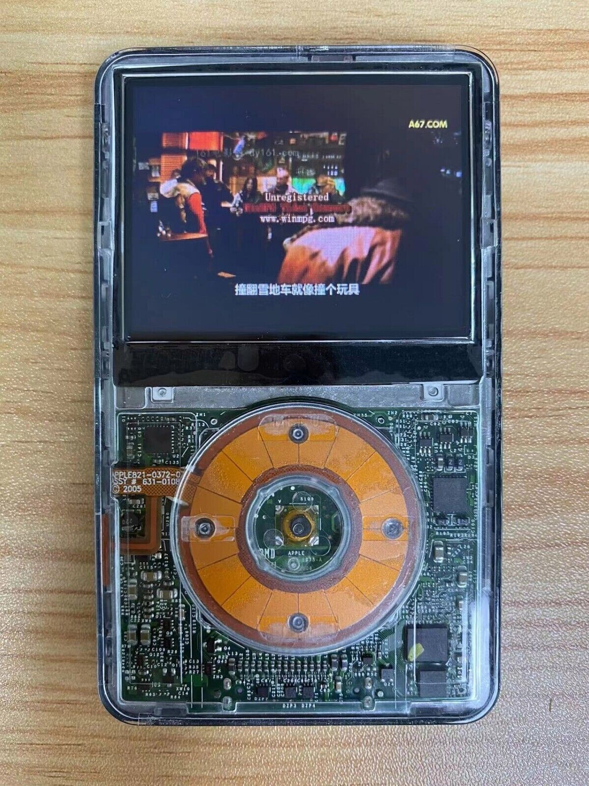 Apple iPod Classic Video 5th Generation 256GB SSD & LG 2000mAh Fully Transparent