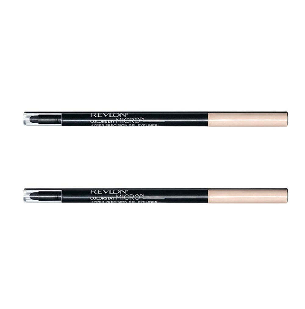 Pack of 2 Revlon Colorstay Micro Hyper Precise Gel Eyeliner with Smudger, Beige