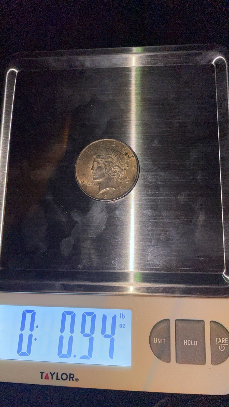 1922 TONED Peace Dollar $1 Silver Coin Lady Liberty Eagle Design Circulated