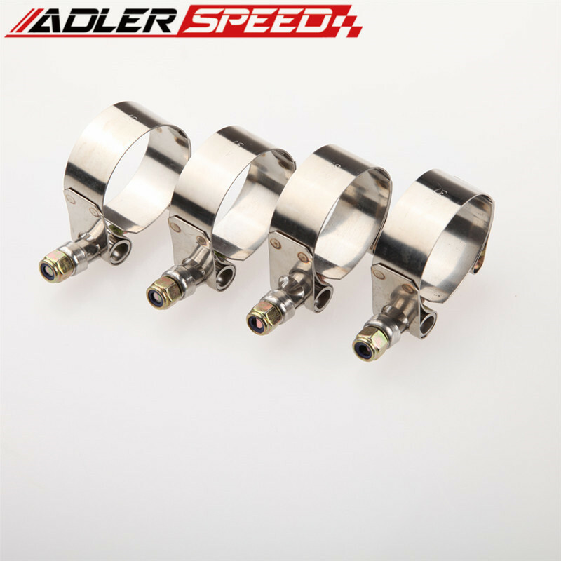 Set(4) 1" inch (31mm-36mm) Stainless Steel T-bolt Clamps Turbo Hose Couplers US