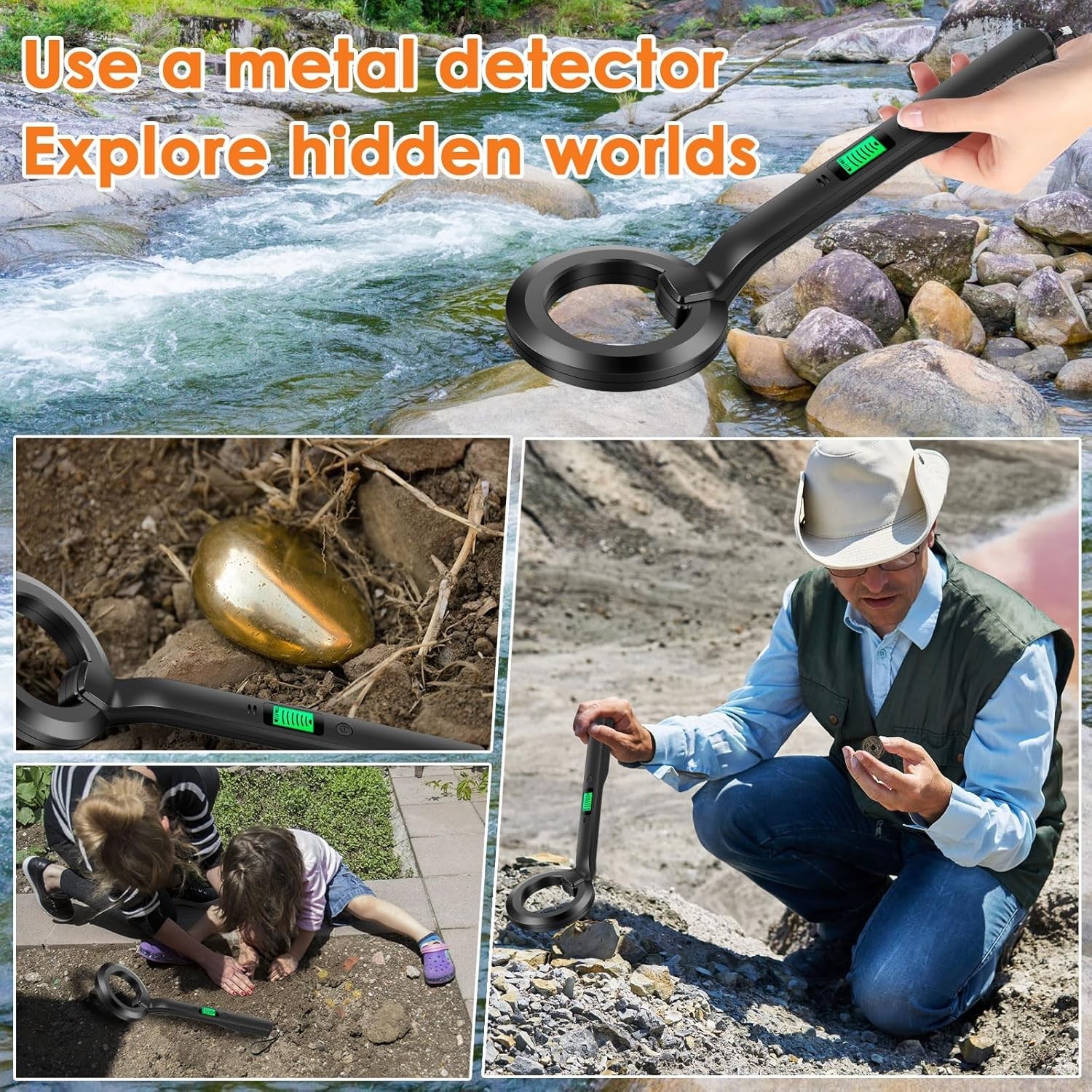 Underwater Metal Detector Submersive Fully Waterproof Metal Detector for Ad