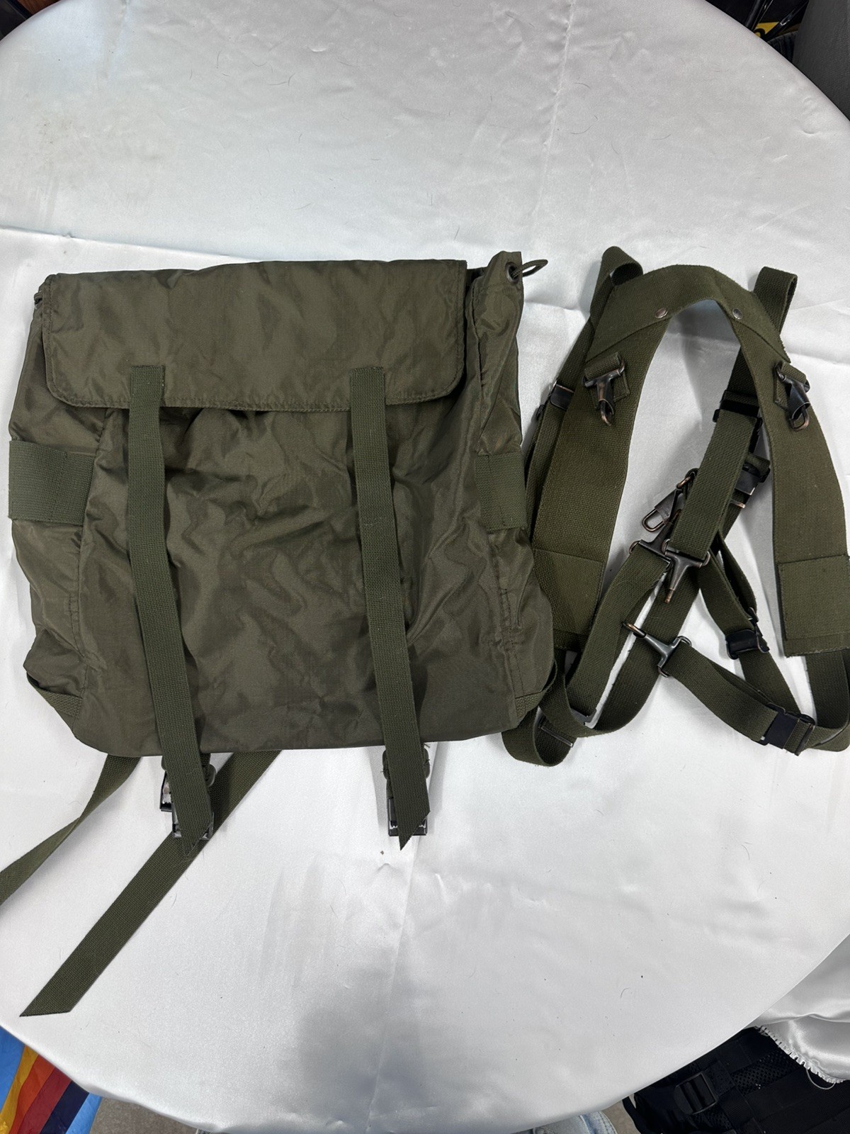 Vintage Frank Morton 83 Field Bag Military Combat Square Backpack Rucksack
