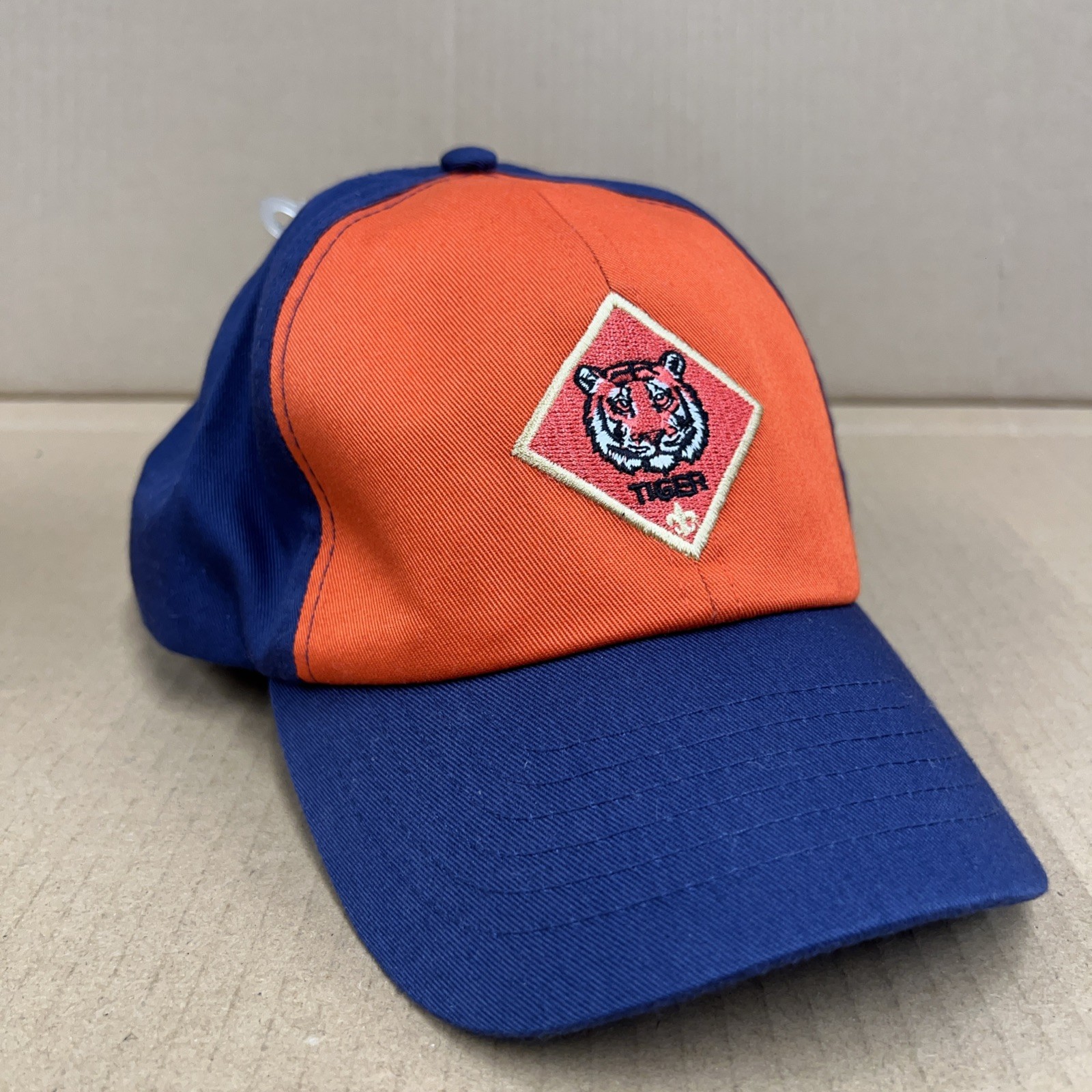 NWT Boy Scouts of America Tiger Cub Scout Hat Blue Orange Adjustable Kid Sz M/L