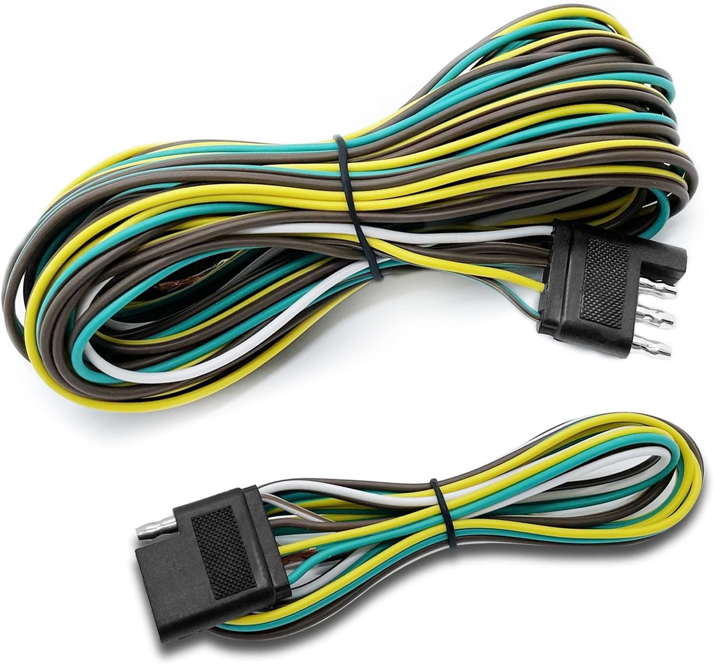 Kit de arnés de cableado para remolque, cable de remolque de 7,6 m con conector