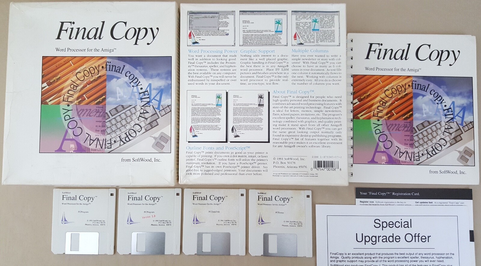 Final Copy v1.3.2 ©1991 SoftWood, Inc. for Commodore Amiga BOXED!