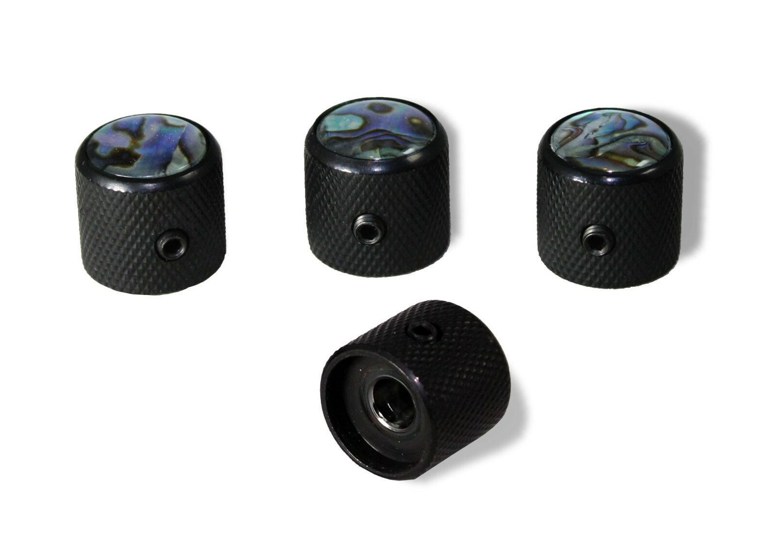 Knob Screw Type 6mm Black Abalone 4 Pack Bitterroot 0811263BKAB-4P