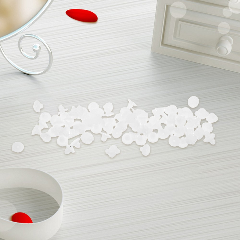 100pcs White Silicone Flat Earring Backings - Secure Earring Back Stopper Disc