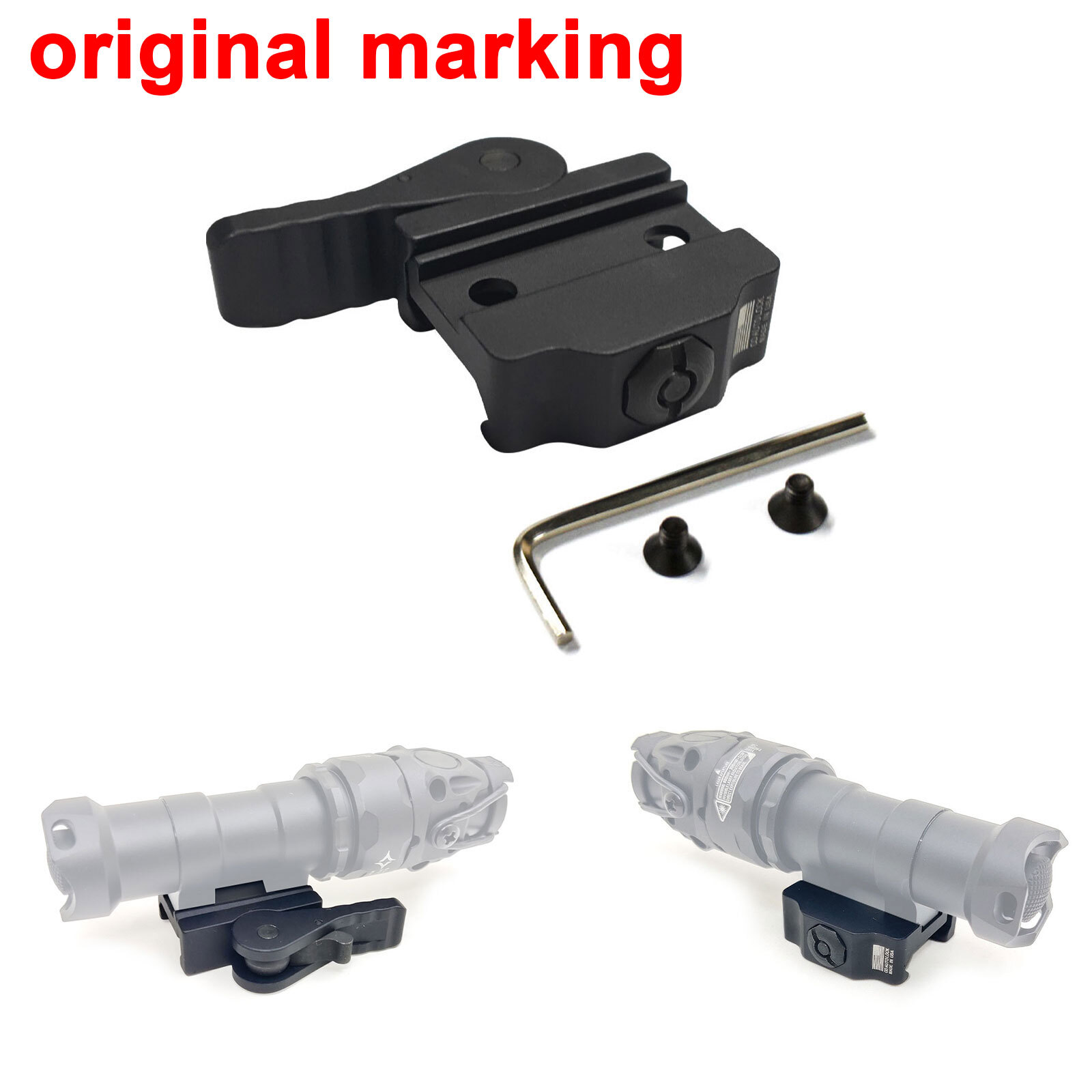 Tactical For M300 M600 QD Mount Quick Release Base Weapon Light Accessories Rail