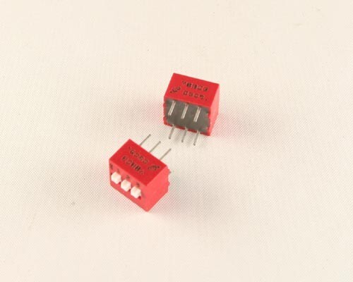 LOT OF 10 78B03 Switch DIP OFF ON SPST 3 Raised Slide 0.15A 30VDC PC Pins