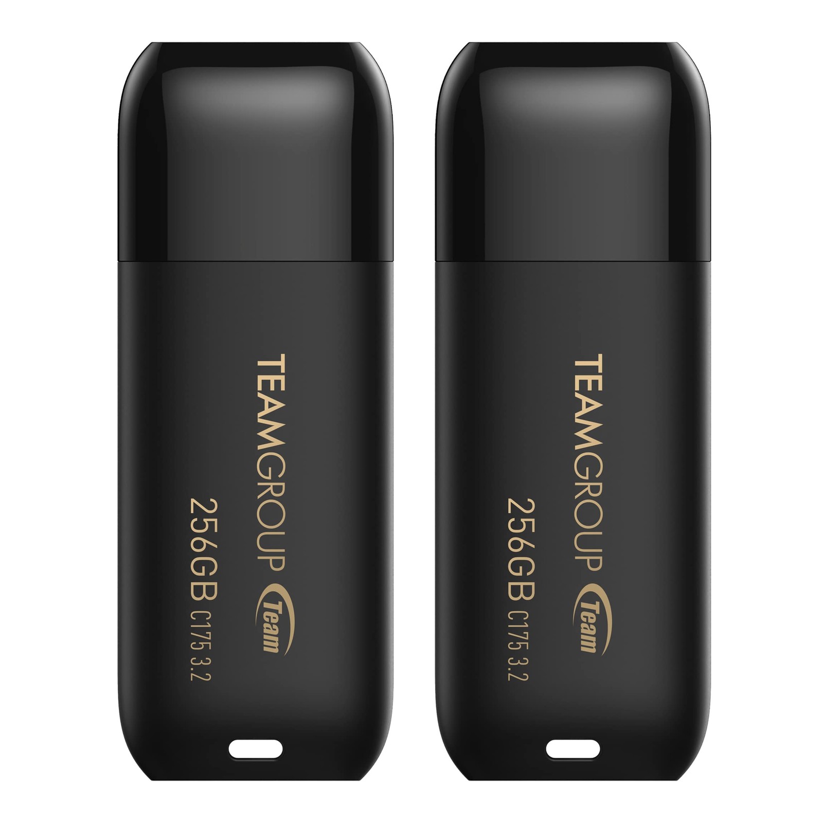 TEAMGROUP C175 256GB 2 Pack USB 3.2 Gen 1 (USB 3.1/3.0) (2-Pack), Black