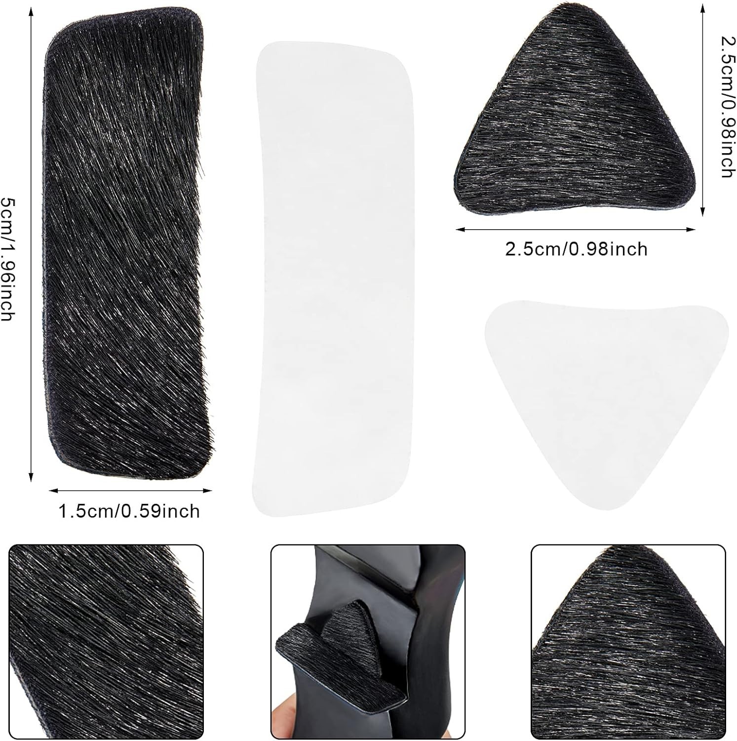 Customizable Archery Arrow Rest Set with Rectangle and Triangle Pads