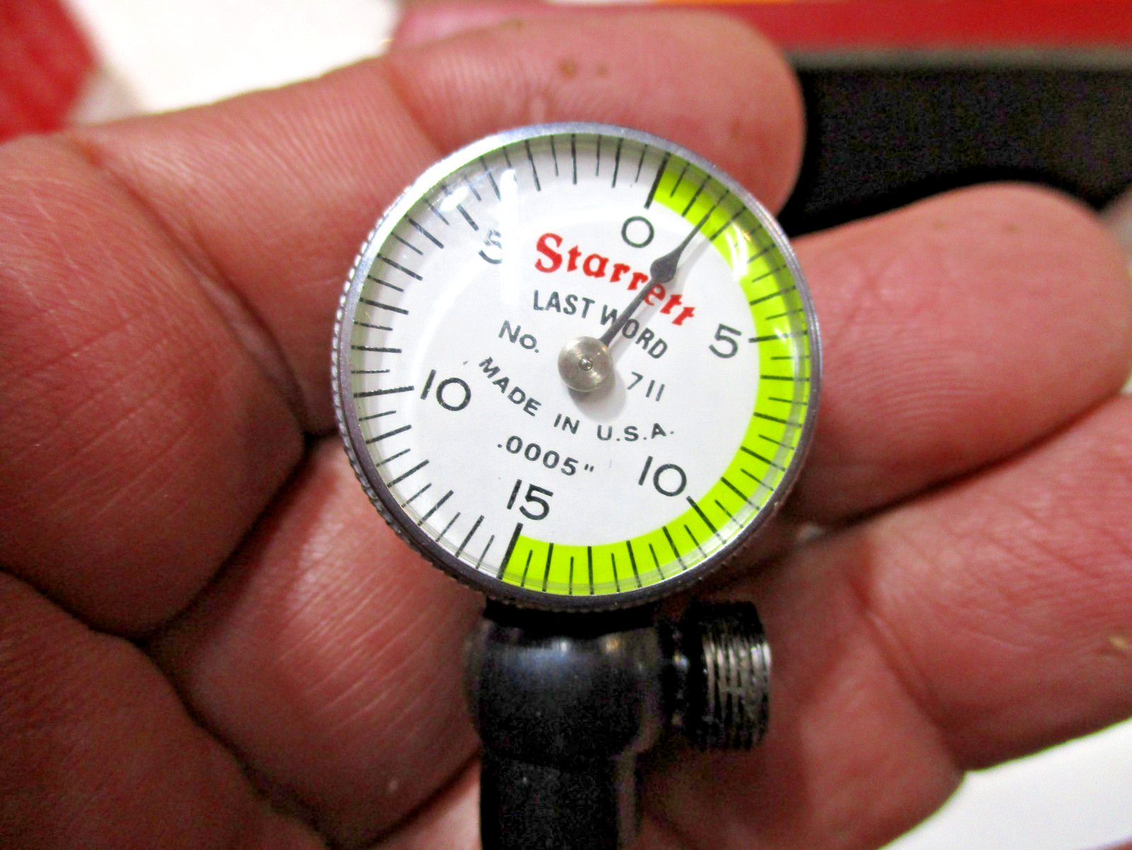 Starrett 711GCSZ Dial Last Word Test Indicator, .005 See Description-Nice
