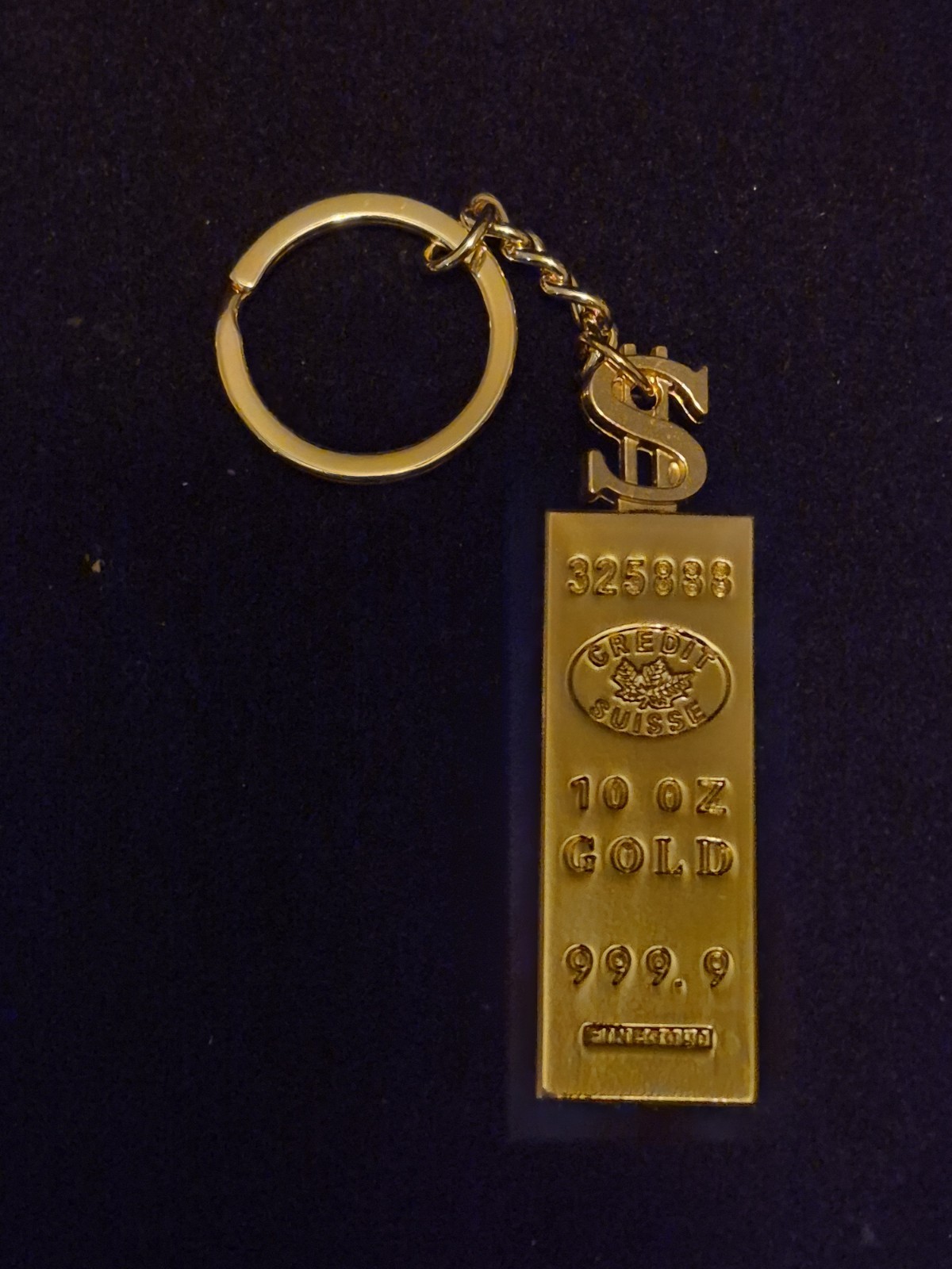 10000 Matches Gold Bar Keychain Kerosene Lighter Waterproof Reusable EDC Tool