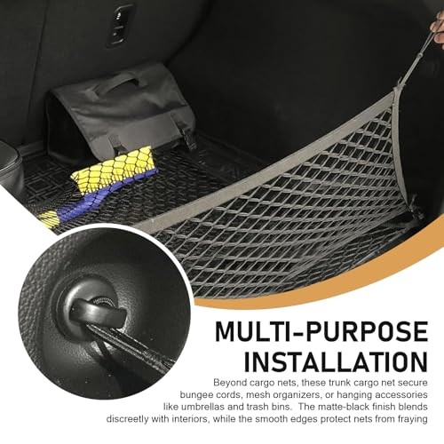 4PCS Car Cargo Net Hooks, Cars Trunk Hook Screws, Auto Cargo Nets Tie Down