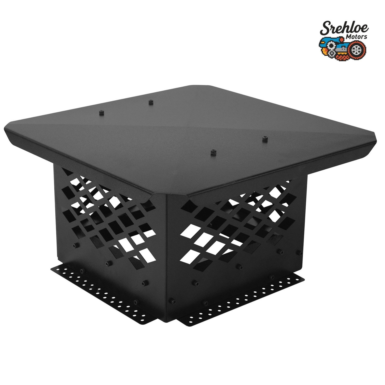 Outside Square Chimney Cap Flue Caps 13" x 13" Fireplace Chimney Cover Black