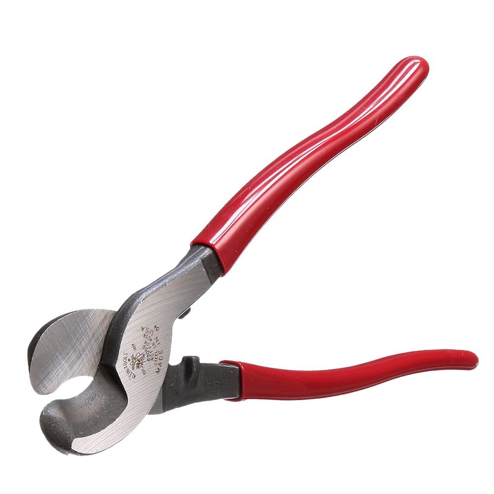 Klein Tools 63050 Cable Cutter, Made in USA, Heavy Duty Non-Insulated, Red