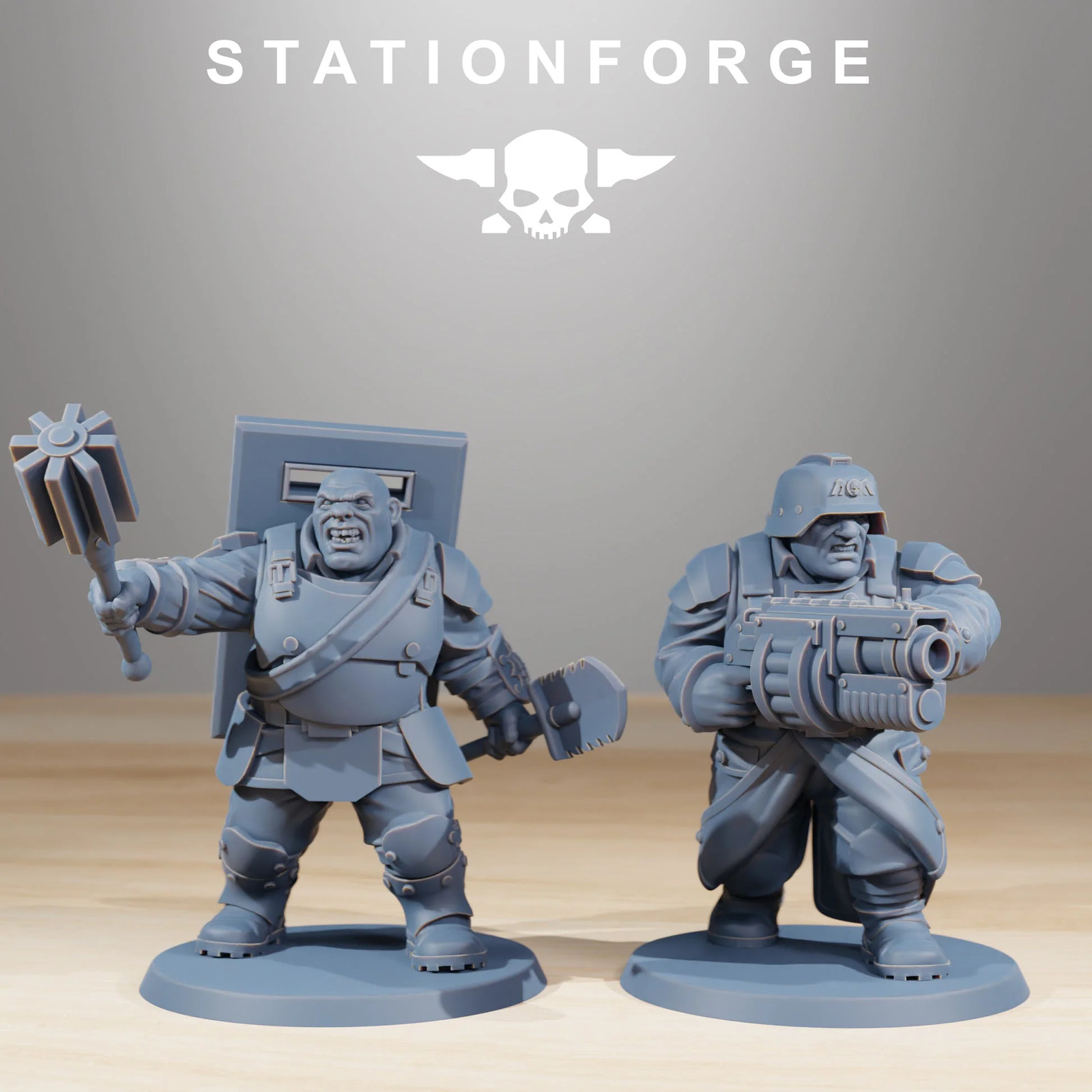 GrimGuard Mutants Station Forge 3D Printed Resin Miniatures 32mm