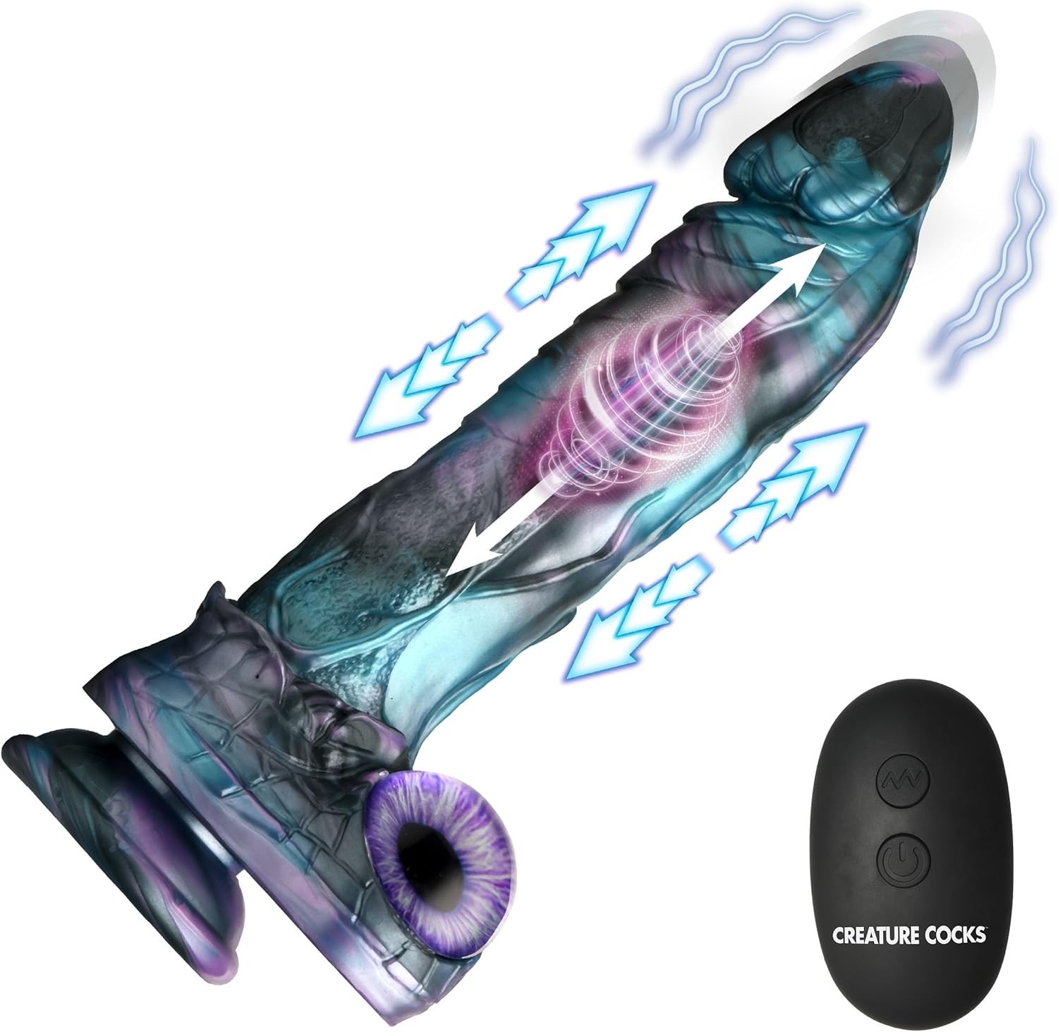 Astro-Thrust Thrusting Vibrating Silicone Dildo Creature Cocks Alien Cock Remote