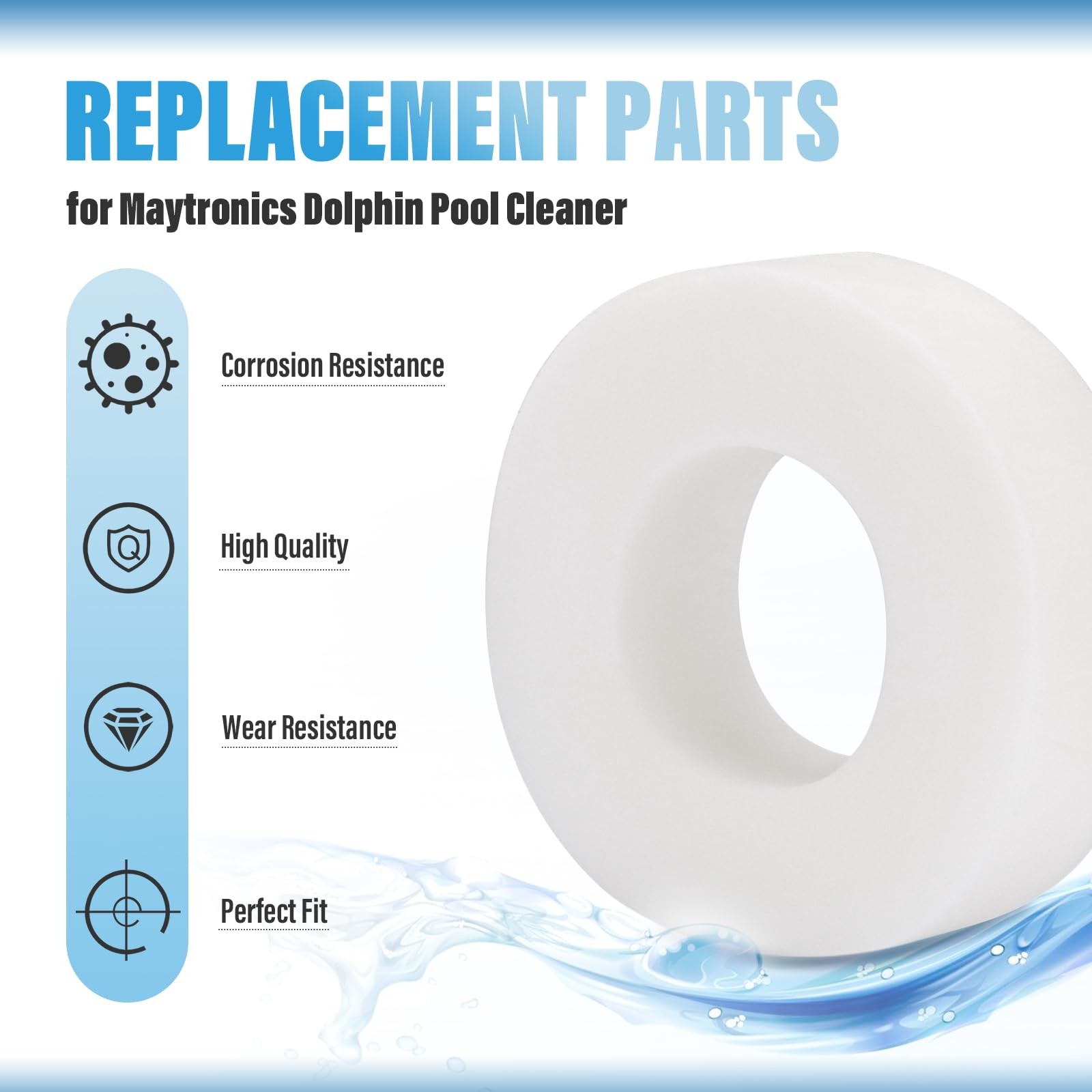 4 Pack Climbing Rings Replacement for Maytronics Dolphin Robotic Pool White