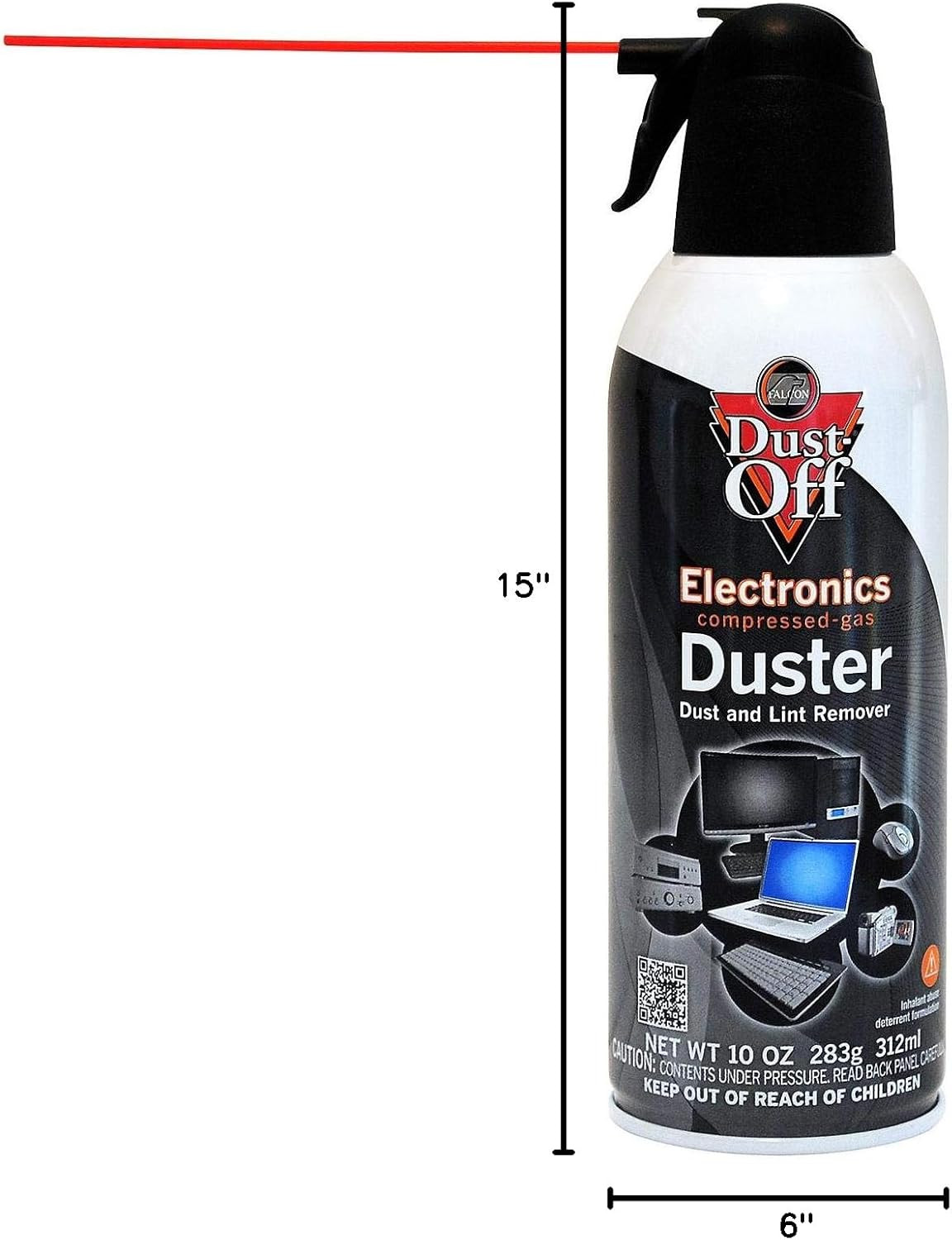 Disposable Compressed Gas Duster, 10 oz Cans, 2 Pack