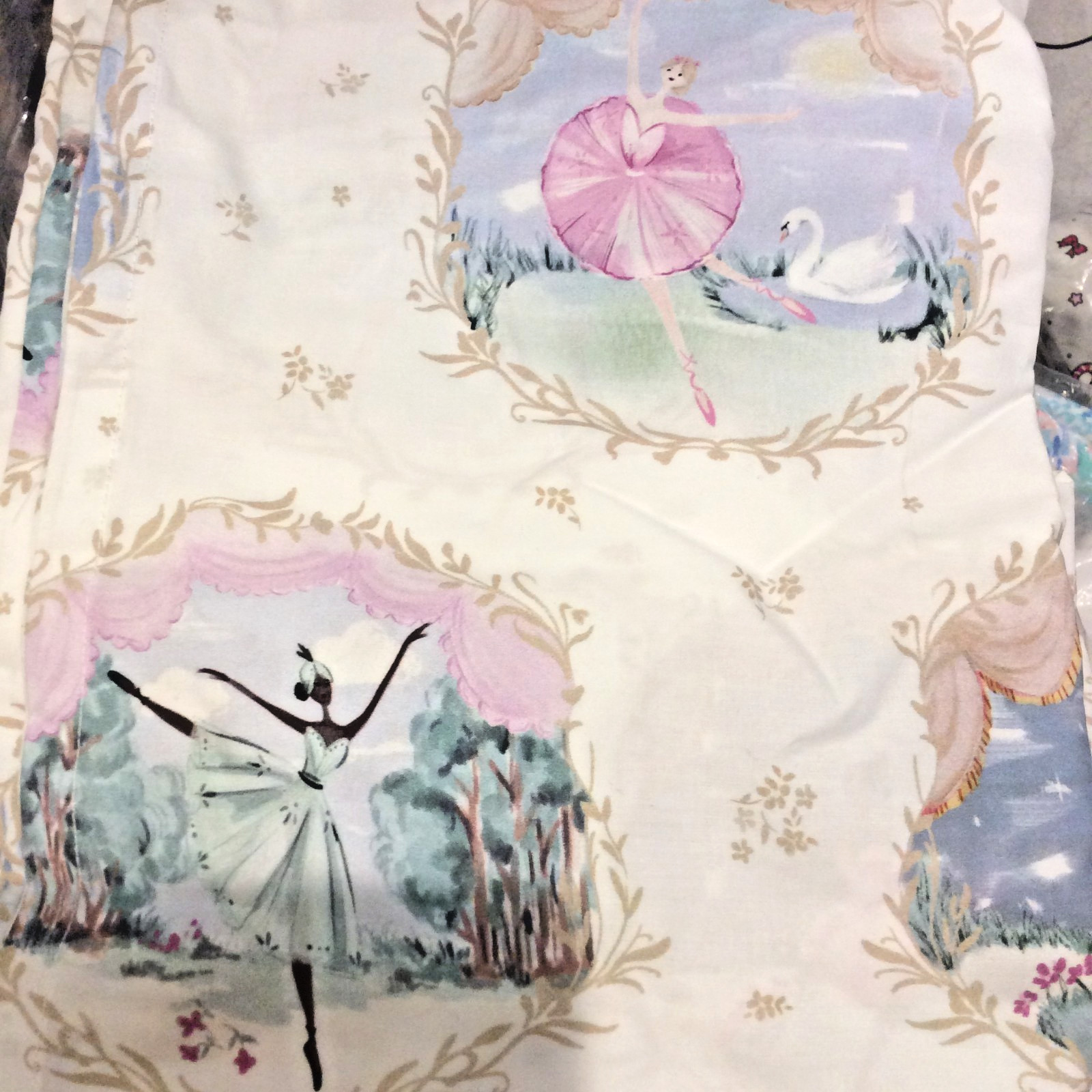 Pottery Barn Kids Organic Scenic Ballet Multi Twin Sheet Set NEW Sample Cotton