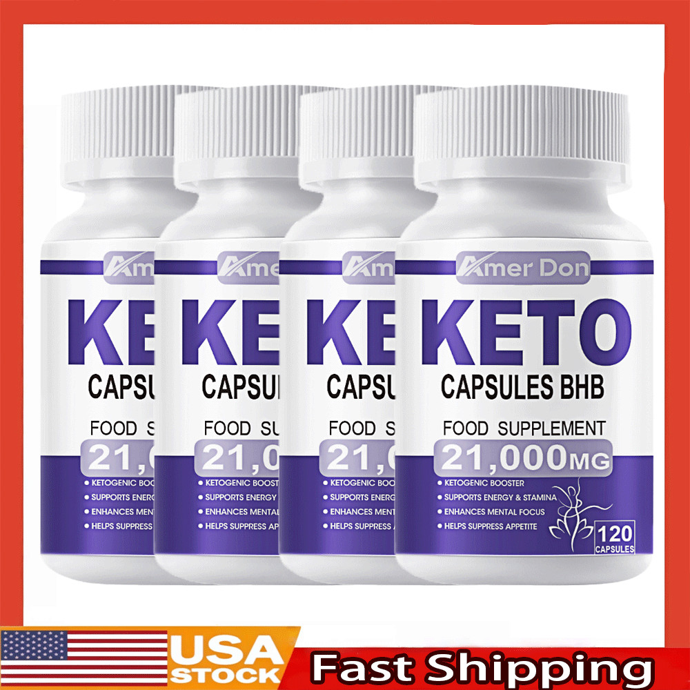 1-4 X KETO BHB 21000mg PURE Ketone FAT BURNER Weight Loss Diet Pills Ketosis