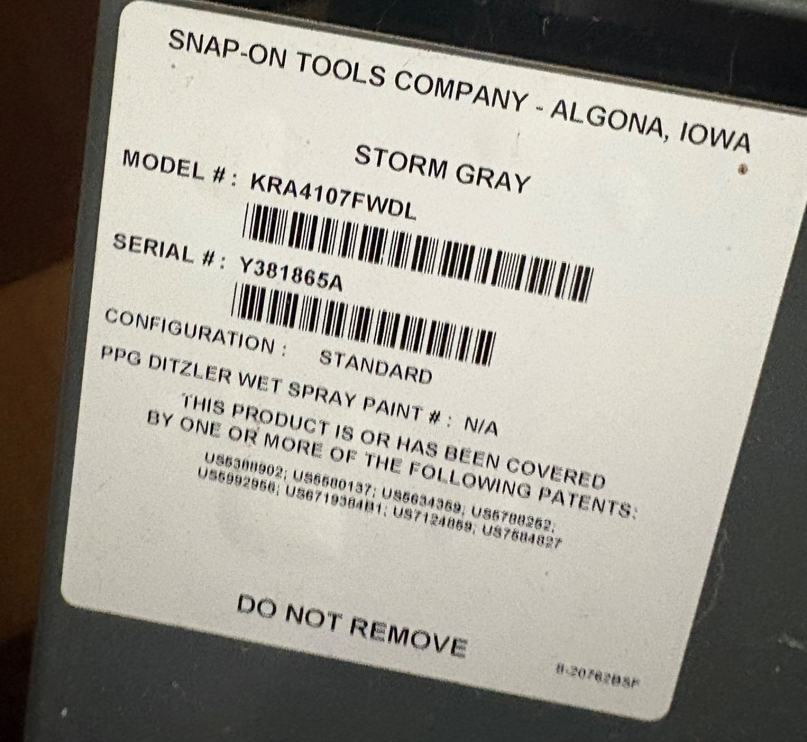 snap on tool box limited edition storm grey lightly used