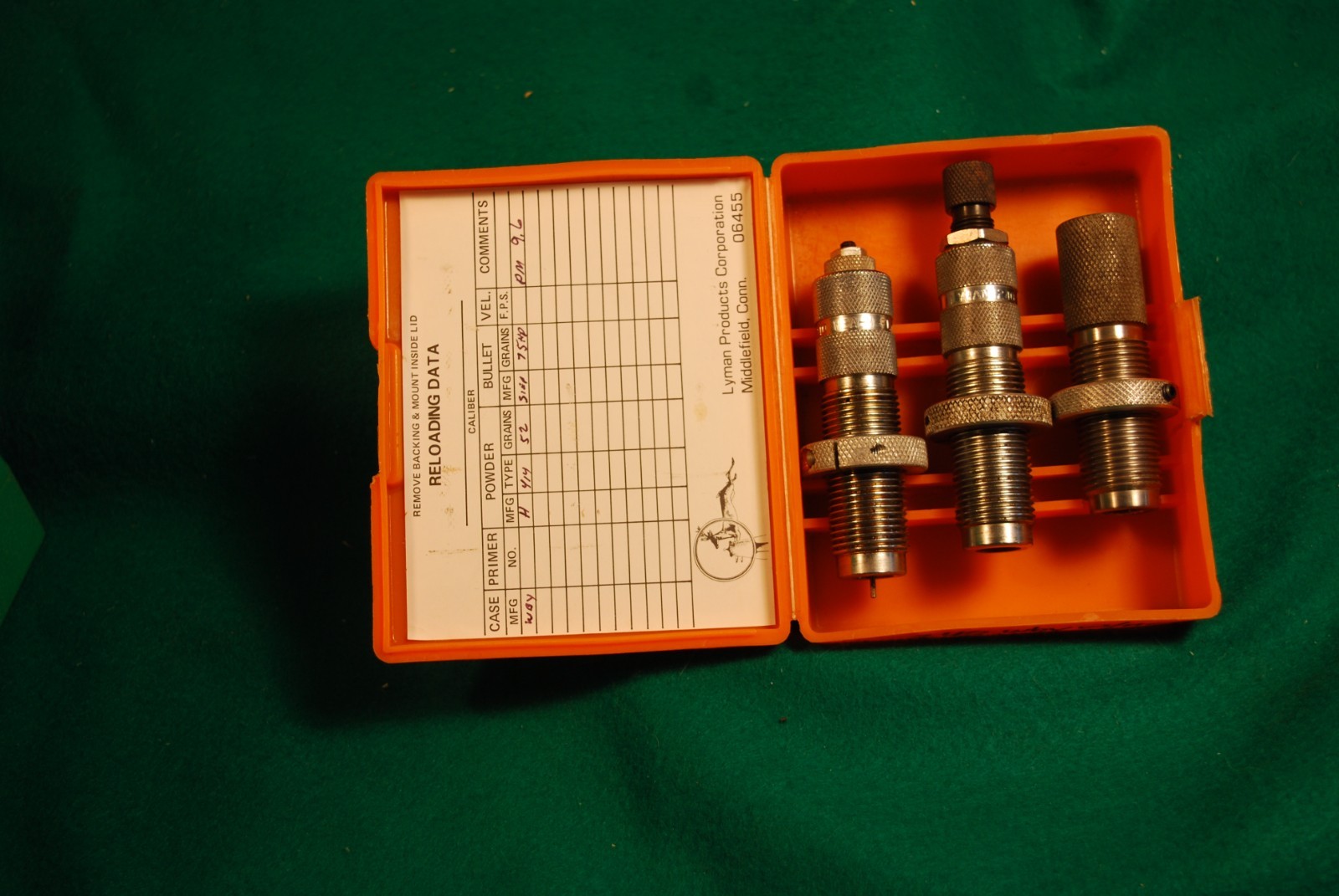 LYMAN RELOADING DIE SET FOR 240 WEATHERBY MAGNUM W/EXTRA