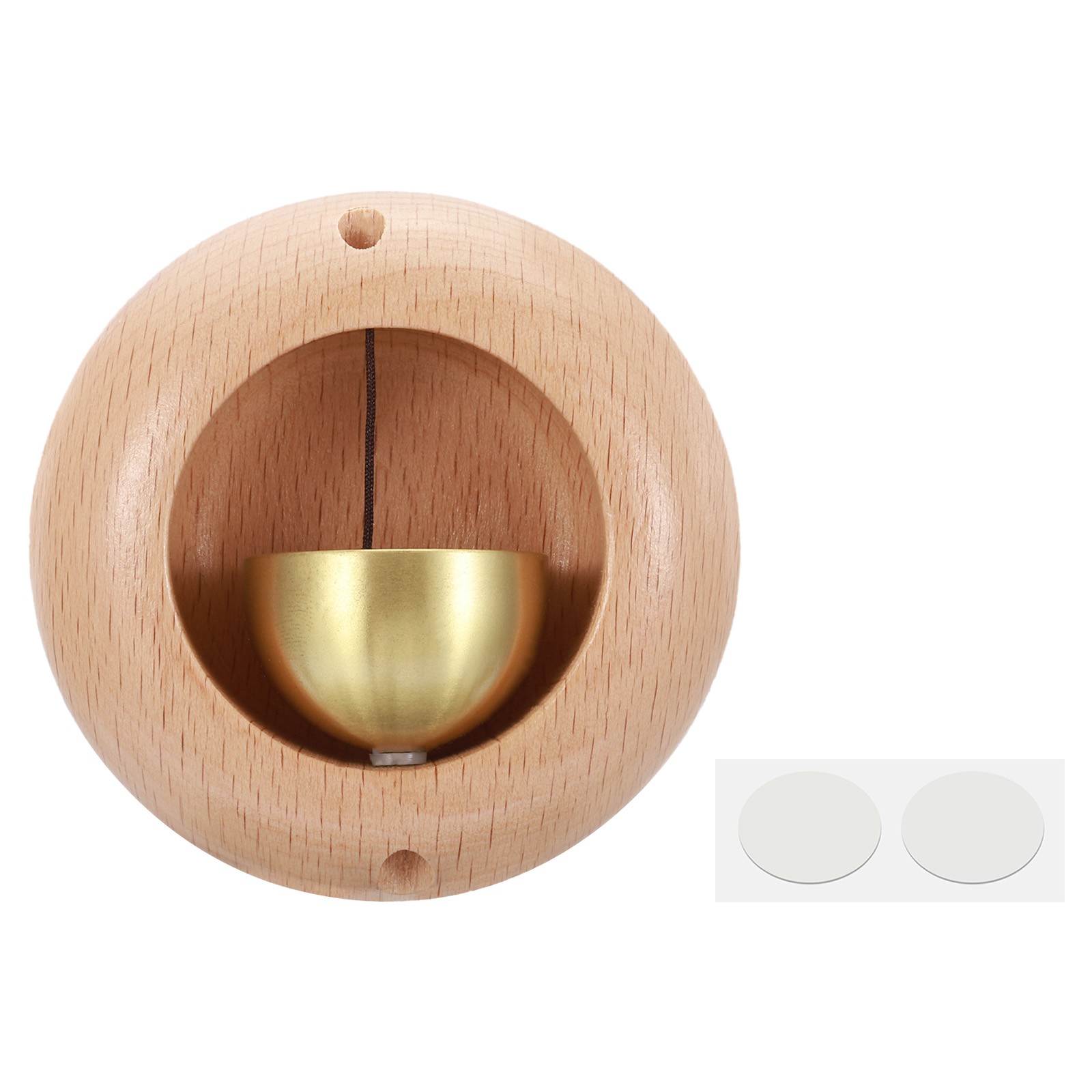 Shopkeepers Bell Beige Egg for Door Wood Chime Hanging Magnetic Jingle