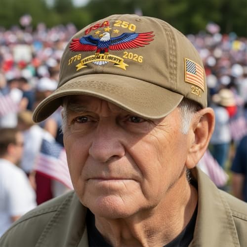 250th Anniversary Commemorative Embroidered Baseball Cap, Adjustable Cotton Hat