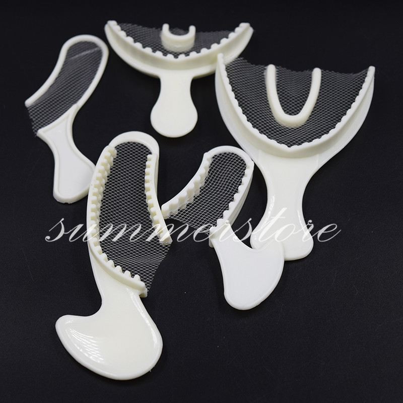 50 Pcs Dental Disposable Quadrant Bite Registration Triple Impression Trays
