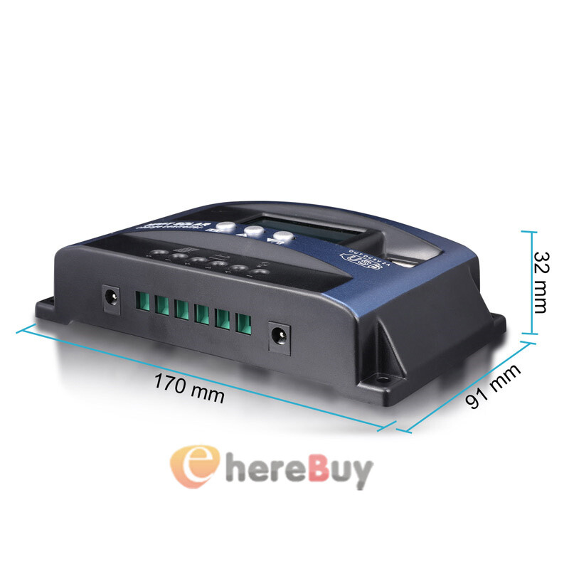 100A Solar Charge Controller Solar Panel Battery 12V/24V Timer Setting MPPT Auto