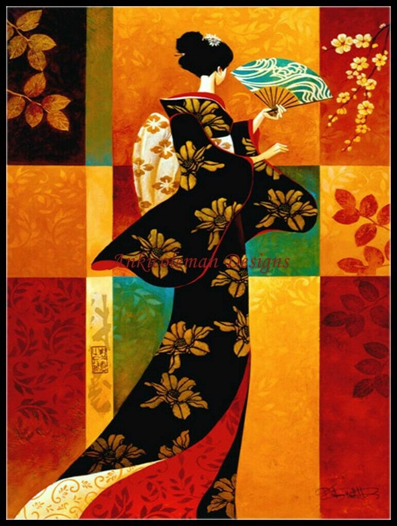 Chart Needlework DIY - Counted Cross Stitch Patterns -  Kimono Lady II