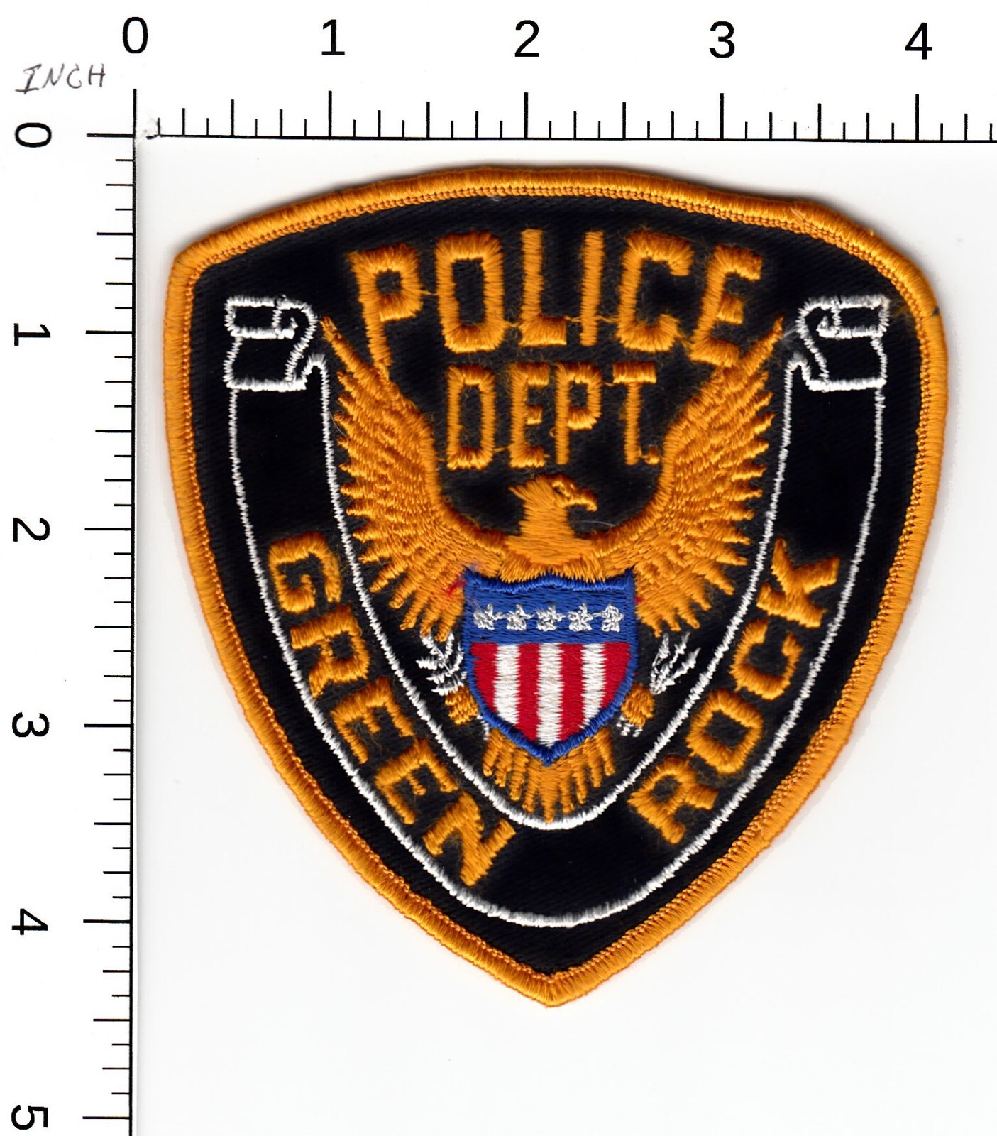 GREEN ROCK (DISBANDED) HENRY COUNTY CC BACKING ILLINOIS POLICE COLLECTIBLE PATCH